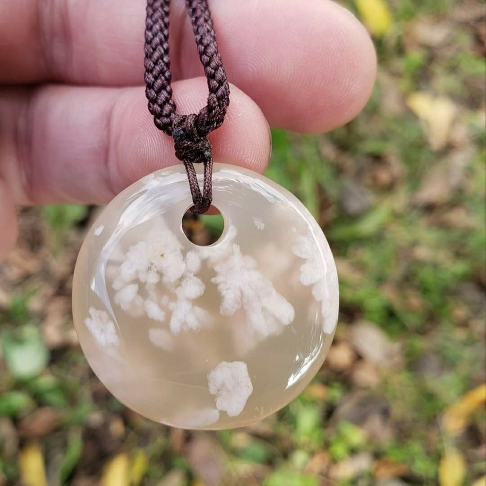 Flower Agate Necklace